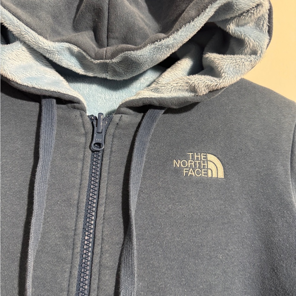 The North Face Reversible Fleece‎ Hoodie Blue and Light Blue Women’s XS - Picture 6 of 13